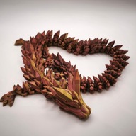 Kryształowy smok przegubowy CRYSTAL DRAGON Cinderwing3D L-53cm Treasure