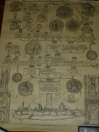 GENEALOGIA PIASTÓW LEGNICA-BRZEG - litografia