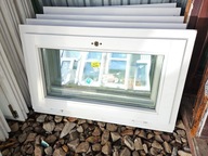 NOWE OKNA Drewniane Sosnowe 88x56cm 2 sztuki okno białe poziome