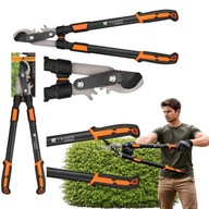 SEKATOR TELESKOPOWY RĘCZNY NOŻYCE OGRODOWE DO GAŁĘŹI KRZEWÓW ŻYWOPŁOTU STAL