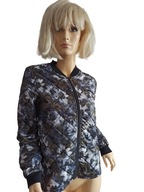 PULZ Jeans kurtka lekka pikowana kwiaty bomber 36