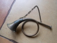 ŁADNA STARA TRĄBKA OZDOBNA MOSIĄDZ I RÓG