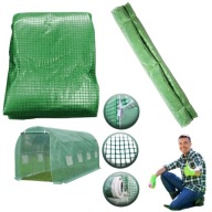 FOLIA ZAMIENNA NA TUNEL FOLIOWY 4x2,5 10m2 ZIELONA SAMA FOLIA SOLIDNA GRUBA