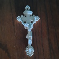 Vintage, Antyczny krzyżyk z ceramiki