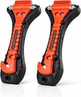 Zestaw 2 x MŁOTEK BEZPIECZEŃSTWA Z NOŻEM do pasów ZBIJAK DO SZYB PRZECINAK