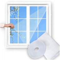 Moskitiera na okno biała siatka do okna na rzep siatka na owady 1,5x1,3m