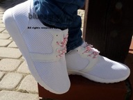 LEKKIE DAMSKIE SPORTOWE BUTY FITNESS do biegania białe 38