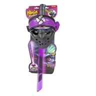 Miecz Świetlny Ninja Światło Dźwięk Strzelający Strzałkami Maska FIOLETOWY