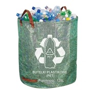 WOREK NA BUTELKI PET SKLADANY DO RECYKLINGU KAUCJA UCHWYTY