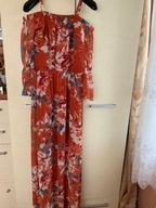 34 XS 36 S sukienka boho maxi hiszpanka długa kwiaty