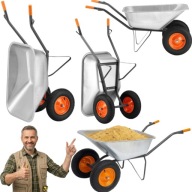 TACZKA BUDOWLANA OGRODOWA DWUKOŁOWA POMPOWANE KOŁA MOCNA SPAWANA 140L 380kg