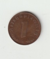 III Rzesza 1 pfennig 1937 D ladny stan