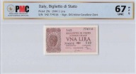 Włochy /Italy 1 Lira 1944 – PMC 67 WPQ / WWII / Doskonały