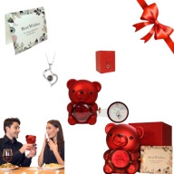 ZESTAW MIŚ + NASZYJNIK + WISIOREK PREZENT NA DZIEŃ KOBIET DLA DZIEWCZYNY