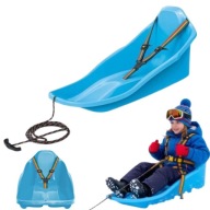 ŚLIZG SANKI PLASTIKOWE DLA DZIECI Z OPARCIEM Z PASAMI POLSKI PRODUKT