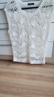 VILA kamizelka biała ażurowa 40 j.NOWA