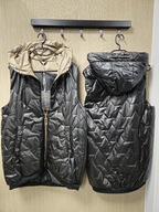 Kamizelka czarna pikowana długa 6XL klasyczna !!!