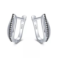 Kolczyki s22 Platerowane Platyną CZ / Spinel – Franko