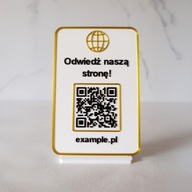 Stojak z kodem QR Strona internetowa tabliczka druk 3D