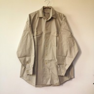 Koszula męska Misite 40 piaskowa real vintage szerokie rękawy gładka (K07)