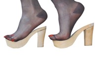 Sandały drewniane z początku lat 70-tych