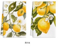 Ręcznik do rąk ścierka kuchenna zestaw 2 szt. Cytryny R114