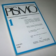 "PISMO" MIESIĘCZNIK LITERACKI NR 1 MARZEC 1981