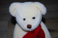 pluszak maskotka cudny miś z szalikiem