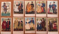 „Polskie Stroje Ludowe” RUCH 1965 zestaw kolekcjonerski 9 szt + gratis