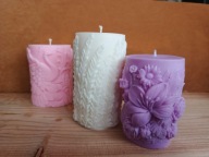 Świece sojowe zestaw – świece ozdobne 3D handmade dekoracja wnętrza prezent