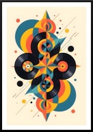 A2 PLAKAT MUZYCZNY MUZYKA KOLEKCJA PŁYT WINYLOWYCH, PŁYTA WINYLOWA WINYL