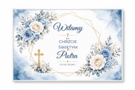 Personalizowany plakat powitalny na Chrzest Święty