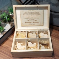 Pudełko WSPOMNIEŃ Pamiątka na Roczek Chrzest Święty Personalizowane