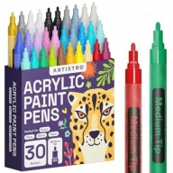 Markery Akrylowe 3.0mm ARTISTRO 30szt do Drewna Szkła