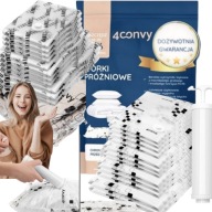 Worki próżniowe na pościel i ubrania 12 szt. ZESTAW MAXI z pompką ręczną