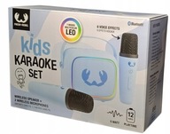 ZESTAW KARAOKE DLA DZIECI LED BLUETOOTH 2 MIKROFONY BEZPRZEWODOWE + GŁOŚNIK
