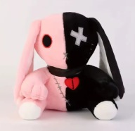 PLUSZAK KRÓLIK GOTH EMO MASKOTKA 25 CM ALT MROCZNE AKCENTY KOLEKCJONERSKI