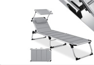 Leżak leżanka aluminium szary KESSER K10