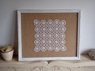 OBRAZ SHABBY RETRO JUTA KORONKA