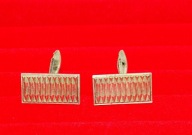 Spinki do mankietów, koszuli srebro PRL Design polska 3 Warmet 14g