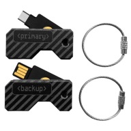 Zestaw 2x Etui Yubikey "primary" i "backup" Premium Pivot link slim + ebook