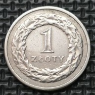 *P[0707] POLSKA 1 złoty 1991 III Rzeczpospolita Orzeł (heraldyka) *Holder