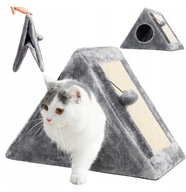 DRAPAK TRÓJKĄT DLA KOTA KOTÓW BUDKA LEGOWISKO ZABAWKA PIŁECZKA