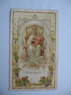 KRÓLOWA ANIOŁÓW przedwojenny ŚW. OBRAZEK KRAKÓW GAWROŃSKI 1898