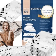 4convy 6x worki próżniowe duże 80x120 na pościel kołdry torby wielorazowe