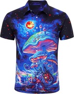 Letnia Męska Koszula Hawajska Krótki Rękaw na Imprezę i Wakacje! - L