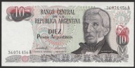 Argentyna 10 pesos 1977/83 - generał San Martin - stan bankowy UNC