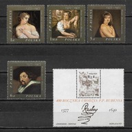 Fi. 2350 - 2353 plus blok 100 URODZINY PETERA PAULA RUBENSA loop