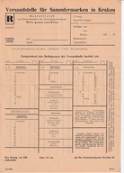 GG , DPOst nr 4.42.2000, zamówienie na znaczki, Biuro wysyłkowe Kraków