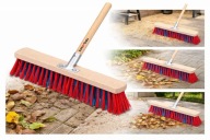 MIOTŁA SZCZOTKA ULICÓWKA ZAMIATACZ Z DREWNIANYM TRZONEM 400MM